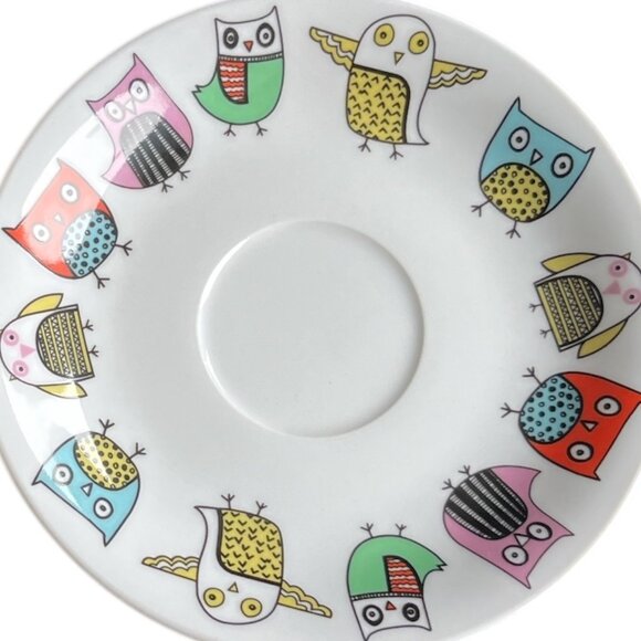 CREATIVE TOPS Cup and Saucer OWLS Coffee Tea Set SO Cute! Porcelain 200ml - Picture 10 of 11